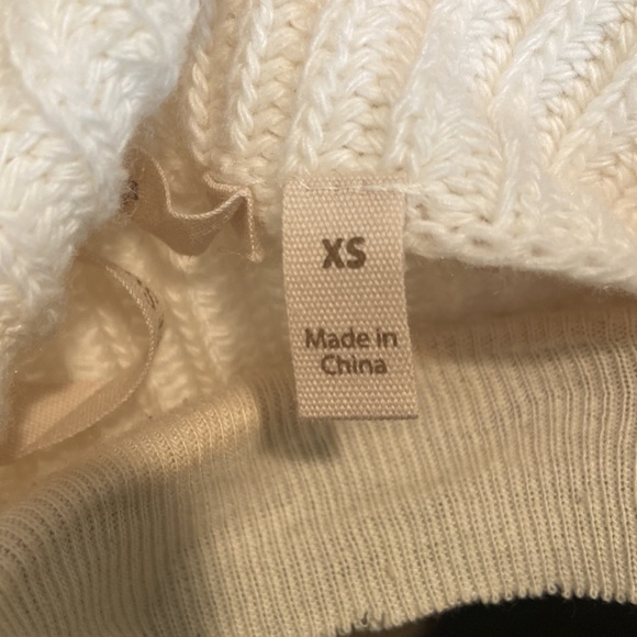 Soft Surroundings Mock Neck White and Orange Sweater - Picture 4 of 5